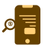 Icon of document with magnifying glass representing Client Payroll Option