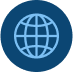 Icon of globe representing Global or India-Based Talent