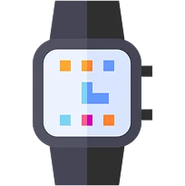 Smartwatch icon representing Android wearable app development.