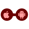 Platform icons connected for cross-platform apps