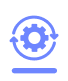 Document with gear icon representing project kick-off