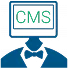 Generic CMS icon with person and monitor