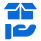 Blue icon with a hand depicting Java developer with reliable delivery support