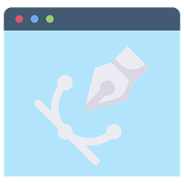 Vector design icon representing UI/UX or graphic interface design
