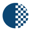 Blue circle with half checks representing transparency to timesheets, code commits, and work updates.