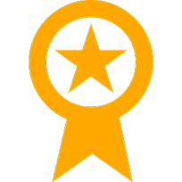 Yellow Ribbon with Star badge icon representing quality or top-rated performance