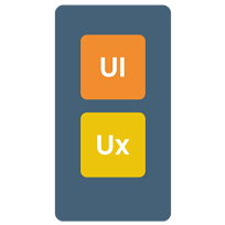 UI UX design icon with interface blocks