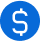 A  dollar sign within a circle, representing financial services and business value.