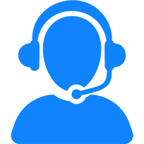 Customer support and helpdesk service icon with headset